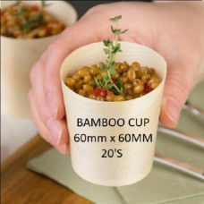 BAMBOO CUP 60*60MM 20'S