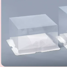 BOX CLEAR GIFT WHITE BASE 25.5*25.5*18CM