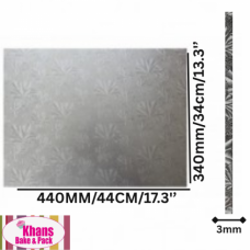 C/BOARD RECT 340*440 SILVER