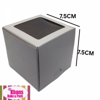 CUP CAKE BOX SINGLE WITH WINDOW 1'S