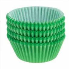 C/CAKE CUPS LIGHT GREEN 9CM 100'S