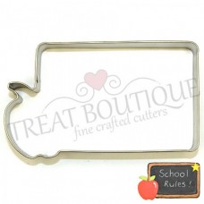 COOKIE CUTTER CHALKBOARD WITH APPLE 7*12