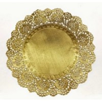 DOILIES ROUND GOLD 267MM