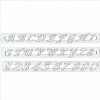 FONDANT CUTTER ALPHABET/NUMBER SILICONE