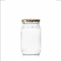 GLASS JAR + LID HONEY 352ML