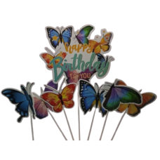 C/TOPPER SET BUTTERFLIES