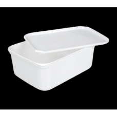 ICE CREAM TUB + LID WHITE 2L