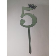 C/TOPPER NUM MINI 5 SILVER