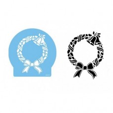 JEM STENCIL CHRISTMAS WREATH