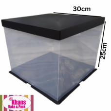 BOX CLEAR + LID 30*30*25CM