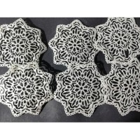 LACE EDIBLE CUPCAKE STAR FLOWER 6'S