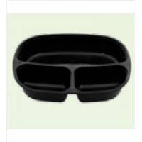 MEAL TRAY BLACK 3 DIVISION 1'S