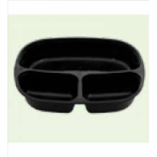 MEAL TRAY BLACK 3 DIVISION 1'S