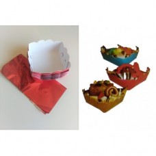 MINI TRAY RED & METALISED SHEETS 12'S