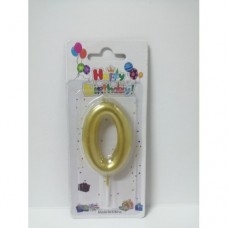 CANDLE NUMBER GOLD 0
