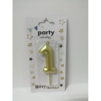 CANDLE NUMBER GOLD 1