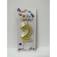 CANDLE NUMBER GOLD 2