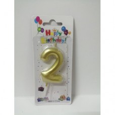 CANDLE NUMBER GOLD 2