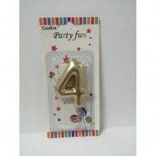 CANDLE NUMBER GOLD 4