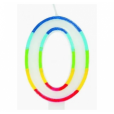 CANDLE COLOURFULL NUMBER 0