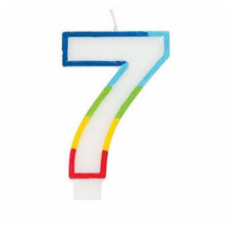 CANDLE COLOURFULL NUMBER 7
