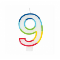 CANDLE COLOURFULL NUMBER 9 CANDLE COLOURFULL NUMBER 9