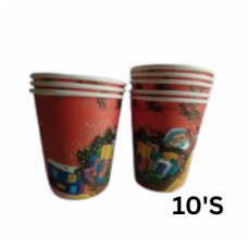 PAPER CUPS XMAS 10'S