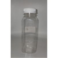 PLASTIC BOTTLE + LID SQUARE 250ML