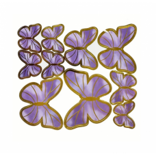 BUTTERFLIES CARD PURPLE & GOLD