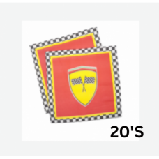 P/SERVIETTES FERRARI FLAGS 20'S