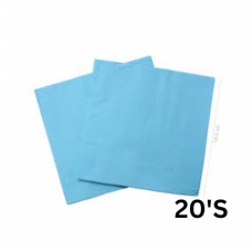 SERVIETTES PLAIN LIGHT BLUE 20'S