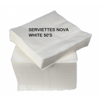 SERVIETTES NOVA WHITE 50'S