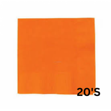 SERVIETTES PLAIN ORANGE 20'S