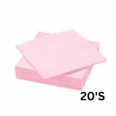 SERVIETTES PLAIN PINK 20'S