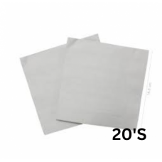 SERVIETTES PLAIN SILVER 20'S