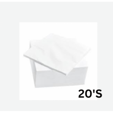 SERVIETTES PLAIN WHITE 20'S