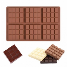 SILICONE MOULD MINI CHOC SLABS 6 CAVITY