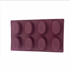 SILICONE MOULD CERATED OVAL 8'S