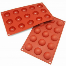 SILICONE MOULD SPHERE 15 CUP 4CM