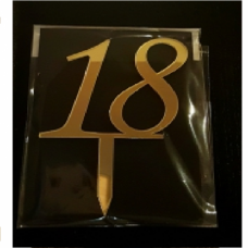 C/TOPPER NUMBER 18 GOLD
