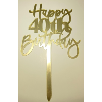C/TOPPER HAPPY 40th GOLD