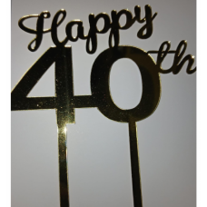 C/TOPPER 40TH BIRTHDAY GOLD