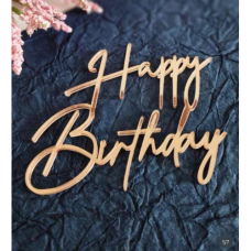 C/TOPPER HBD BADGE GOLD 7CM NO STICK