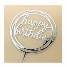 C/TOPPER HBD ROUNDS SILVER
