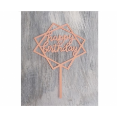 C/TOPPER HBD SQUARES ROSE GOLD