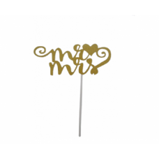 C/TOPPER MR & MRS GOLD PAPER