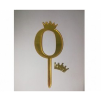 C/TOPPER TINY NUM GOLD 0