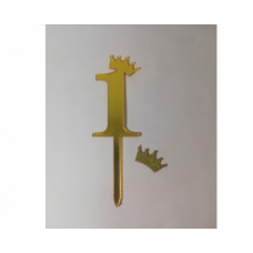 C/TOPPER TINY NUM GOLD 1