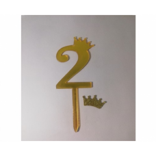 C/TOPPER TINY NUM GOLD 2