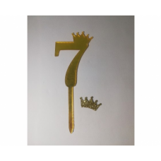 C/TOPPER TINY NUM GOLD 7
